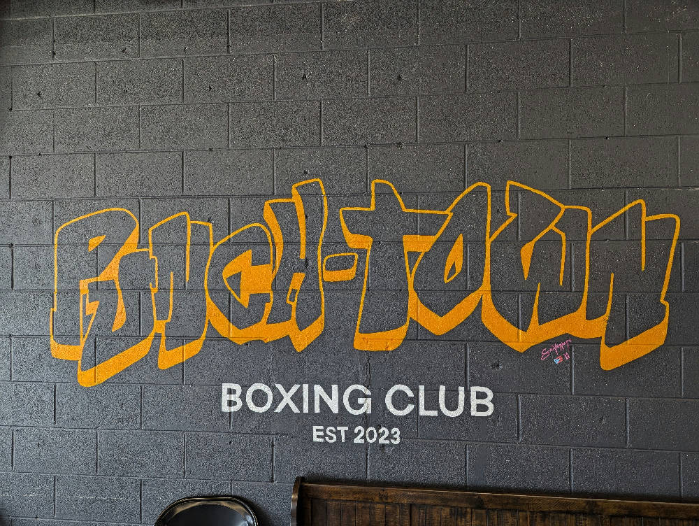 boxers training at the gym